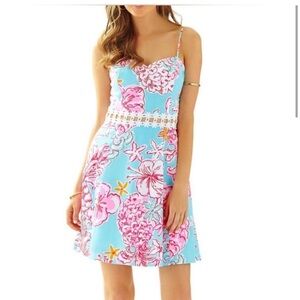 Lilly Pulitzer Lenore Sunglow Cut Out Dress